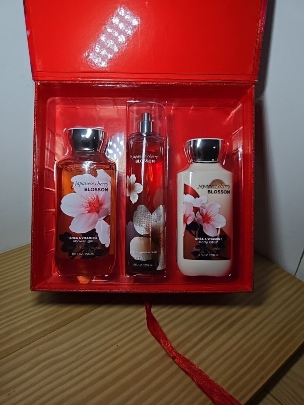 Bath & Body Works Japanese Cherry Blossom Mist Lotion Shower Gel Gift Set NEW